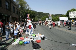 Dragging plastic Fx 6-08c The average American throws away 184 pounds of plastic a year.