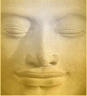 buddha's serene smile of metta