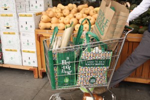 Grocery cart - reusable bags